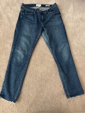 Frame Denim Le Garcon Jeans in Dark Blue